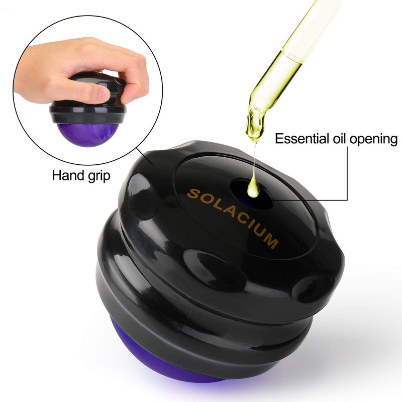 Solacium Manual Massage Roller Ball - Massager and Therapy Tool for Sore Muscles, Shoulders, Arms, Neck, Back, Feet, Body, Deep Tissue, Stiffness, Joint Pain, Stress Relief - Image 5